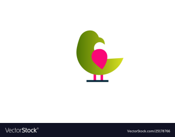 Bird logo abstract design template cute bird vector image Bird logo abstract design template cute bird vector image