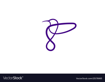Bird logo icon template download monoline color vector image Bird logo icon template download monoline color vector image