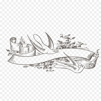 Bird Swallow Paper Banner Clip art - wedding Bird Swallow Paper Banner Clip art - wedding