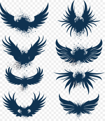 Bird Wing Eagle Logo - Blue eagle wings Bird Wing Eagle Logo - Blue eagle wings