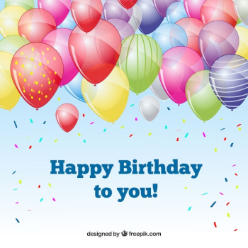 Birhtday balloons background to celebrate Birhtday balloons background to celebrate