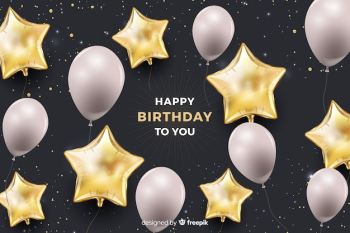 Birthday background with balloons Birthday background with balloons