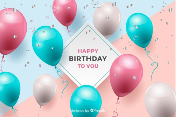 Birthday background with balloons Birthday background with balloons