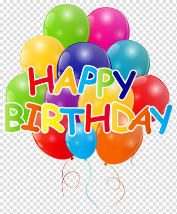 Birthday Balloon , Happy Birthday with Bunch of Balloons , happy birthday balloons transparent background PNG clipart