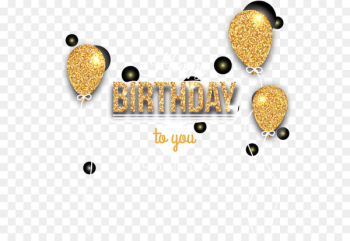 Birthday Balloon Icon - Vector golden birthday celebration balloons 