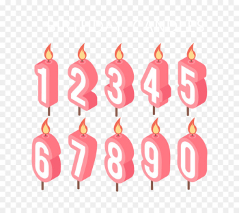Birthday cake Candle - Vector birthday candles Birthday cake Candle - Vector birthday candles