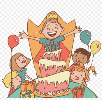 Birthday cake Childrens party - Cartoon birthday party Birthday cake Childrens party - Cartoon birthday party