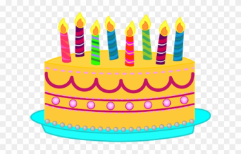 Birthday Cake Clip Art Transparent Background - Transparent Background Birthday Cake Clipart