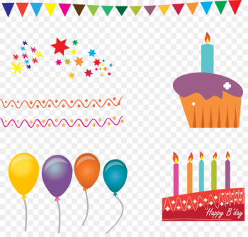 Birthday cake Cupcake Wedding invitation - Vector Illustration Birthday Cake 