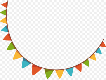 Birthday cake Happy Birthday to You Illustration - Small colorful flags 