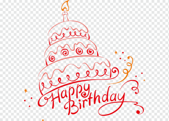 Birthday cake Party illustration, happy Birthday, Happy Birthday cake illustration, wish, food, text png