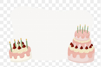 Birthday cake png frame, cute | Free PNG - rawpixel