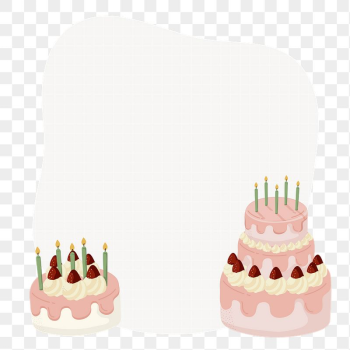 Birthday cake png frame, cute | Free PNG - rawpixel