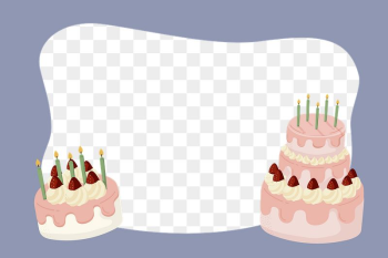 Birthday cake png frame, cute | Free PNG - rawpixel