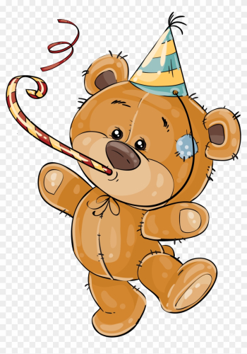 Birthday Cake Teddy Bear Wedding Invitation - Cartoon Bear Party Birthday Cake Teddy Bear Wedding Invitation - Cartoon Bear Party