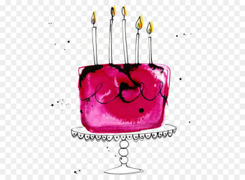 Birthday cake Wedding cake Chocolate cake - Hand drawn birthday cake 