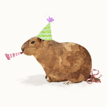 Birthday character watercolor illustration, cute | Free Photo Illustration - rawpixel