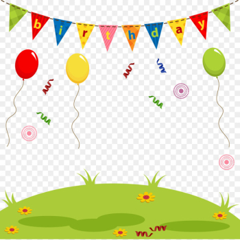 Birthday Cuteness Drawing Illustration - Happy Birthday decorative background vector 