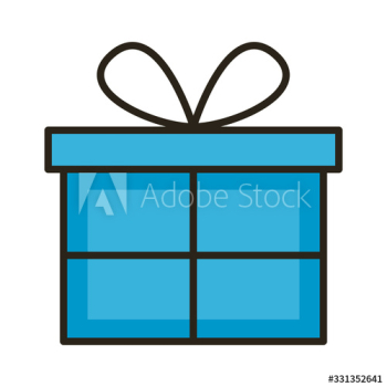 birthday gift box line and fill style birthday gift box line and fill style