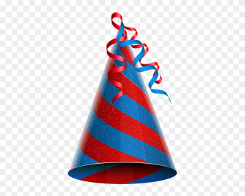 Birthday Party Hat Red Blue Png Clip Art Image - Happy Birthday Hat Png