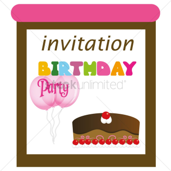 Birthday party invitation card Birthday party invitation card