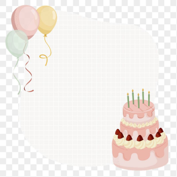 Birthday png frame, cute cartoon | Free PNG - rawpixel