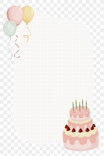 Birthday png frame, cute cartoon | Free PNG - rawpixel