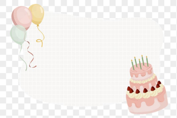 Birthday png frame, cute cartoon | Free PNG - rawpixel