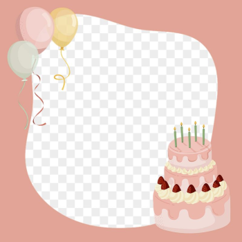 Birthday png frame, cute cartoon | Free PNG - rawpixel