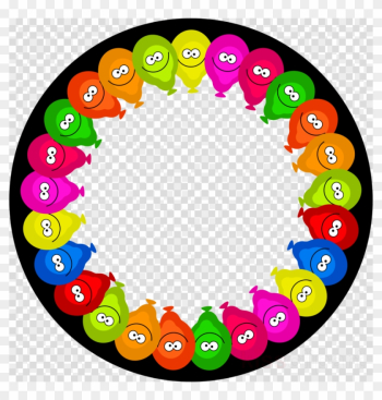 Birthday Round Border Clipart Birthday Balloon Clip - Round Birthday Frame Png