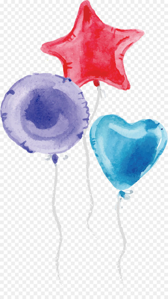 Birthday Watercolor painting Party - Watercolor Balloon Design 