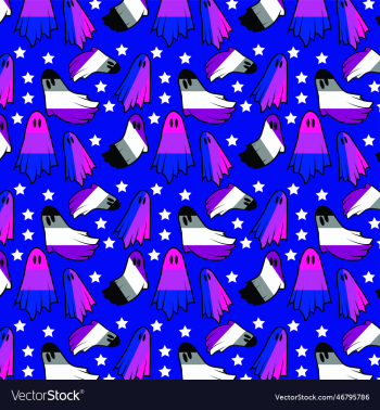 bisexual and asexual ghosts pride seamless pattern bisexual and asexual ghosts pride seamless pattern