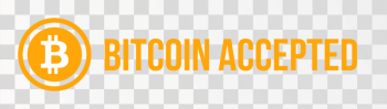 Bitcoin Accepted badge PNG transparent