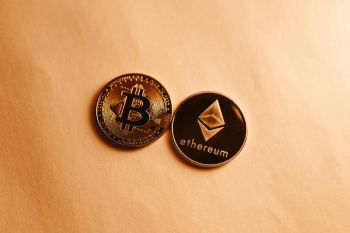 Bitcoin and Ethereum Cryptocurrency Coins Bitcoin and Ethereum Cryptocurrency Coins