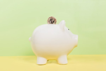 Bitcoin And Piggy Bank Bitcoin And Piggy Bank