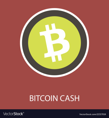 Bitcoin cash icon cryptocurrency with huge market vector image Bitcoin cash icon cryptocurrency with huge market vector image