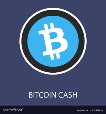 Bitcoin cash icon cryptocurrency with huge market vector image Bitcoin cash icon cryptocurrency with huge market vector image