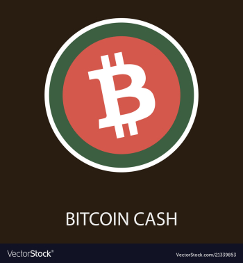 Bitcoin cash icon cryptocurrency with huge market vector image Bitcoin cash icon cryptocurrency with huge market vector image