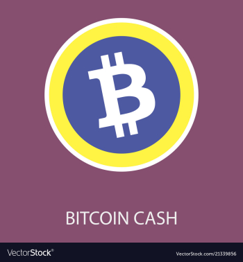 Bitcoin cash icon cryptocurrency with huge market vector image Bitcoin cash icon cryptocurrency with huge market vector image