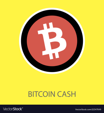 Bitcoin cash icon cryptocurrency with huge market vector image Bitcoin cash icon cryptocurrency with huge market vector image