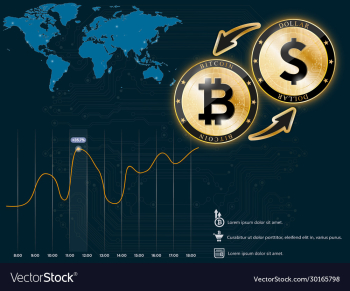 bitcoin currency crypto coin with growth chart