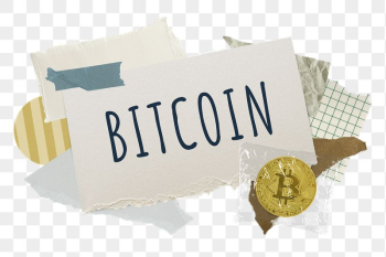 Bitcoin png word sticker typography, | Free PNG - rawpixel