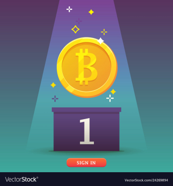 Bitcoins - virtual money concept vector image Bitcoins - virtual money concept vector image