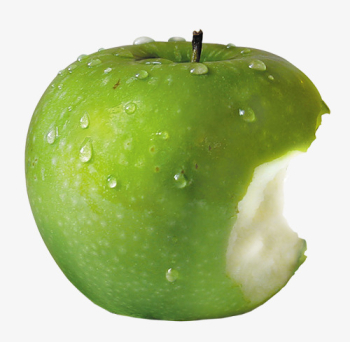 Bite Of The Apple, Food, Fruit, Green Apple PNG Image and Clipart ...