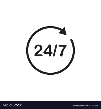 black 24 hours service line icon black 24 hours service line icon