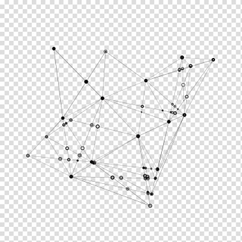 Black abstract line , Line Geometry Point, Space connection lines transparent background PNG clipart