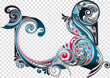 Black and blue tribal illustration, Illustration, Colorful background transparent background PNG clipart
