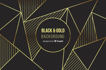 Black and gold background Free Vector