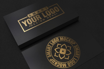 Black and Gold Business Card Mockup Black and Gold Business Card Mockup