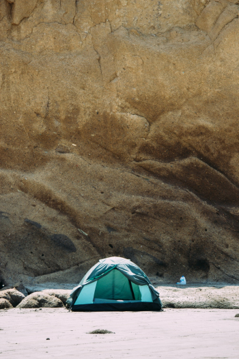 Black and Green Camping Dome Tent Near Mountain Black and Green Camping Dome Tent Near Mountain